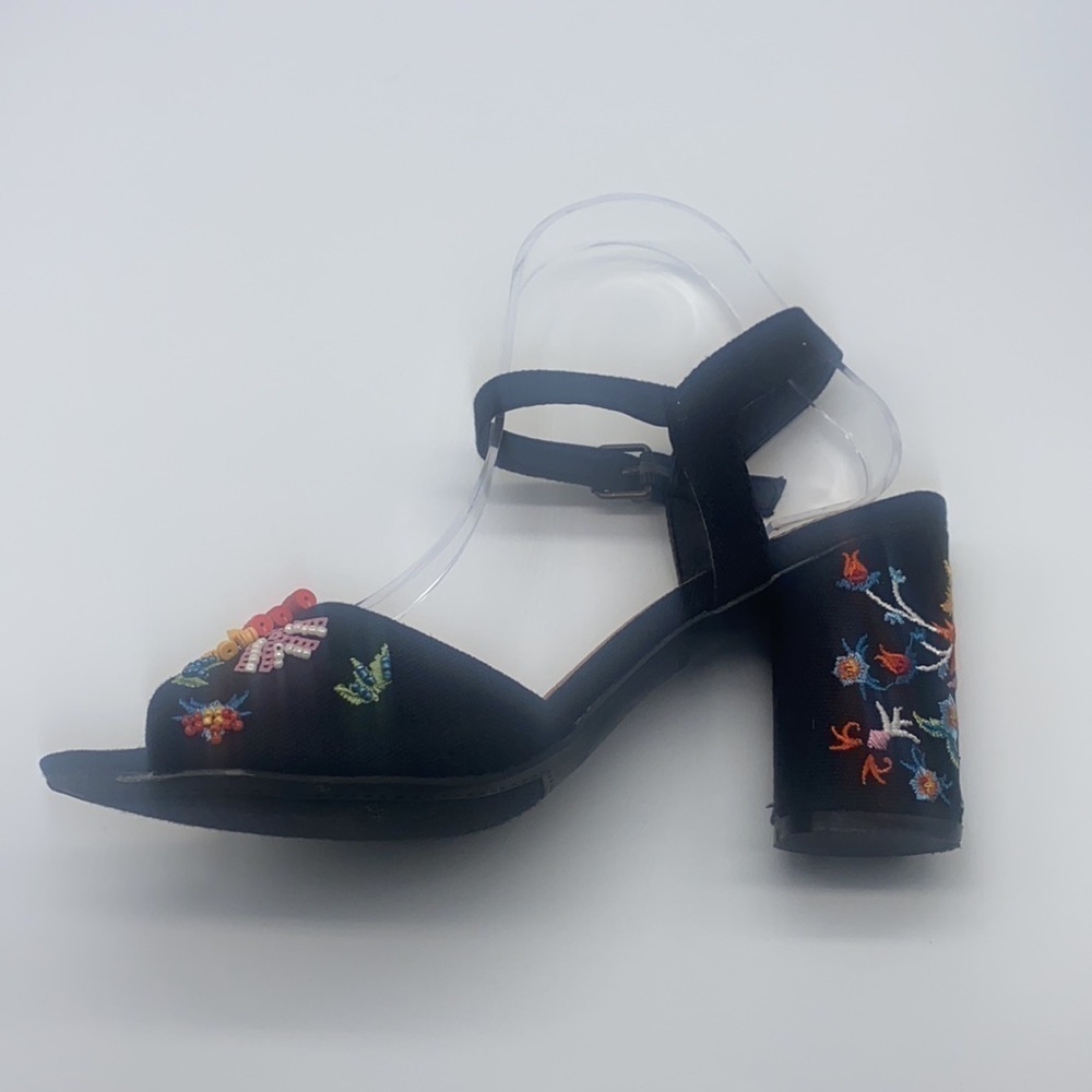 Rampage - Wynne Colorful Beaded Embroidered Embellished Peep Toe Heels Size 7 - Picture 7 of 16